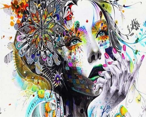 peinture par numéros | Femme abstraite | complexe portrait | FiguredArt