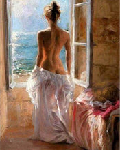Charger l&#39;image dans la galerie, peinture par numéros | Femme dénudée et grand Soleil | intermédiaire nu | FiguredArt