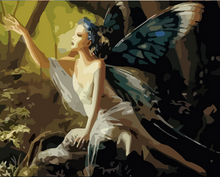 Charger l&#39;image dans la galerie, peinture par numéros | Femme Papillon | animaux, Facile, papillons, portrait | FiguredArt