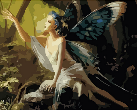 peinture par numéros | Femme Papillon | animaux, Facile, papillons, portrait | FiguredArt