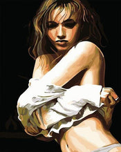 Charger l&#39;image dans la galerie, peinture par numéros | Femme Prête à se déshabiller | facile nouveautés nu romantique | FiguredArt