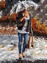 Charger l&#39;image dans la galerie, peinture par numéros | Femme sous la Pluie | complexe romantique | FiguredArt