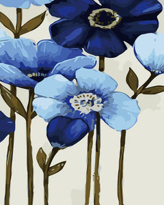 peinture par numéros | Fleurs bleues | fleurs, france, intermédiaire | FiguredArt