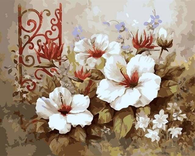 peinture par numéros | Fleurs dHibiscus | facile fleurs | FiguredArt
