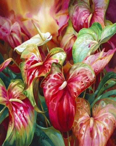 peinture par numéros | Fleurs et dégradés de Couleurs | complexe fleurs | FiguredArt