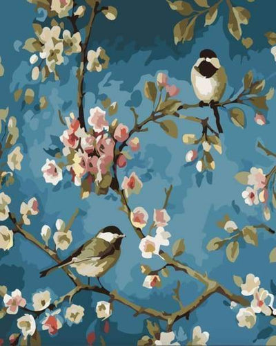 peinture par numéros | Fleurs et Oiseaux | animaux facile fleurs oiseaux | FiguredArt