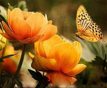 Charger l&#39;image dans la galerie, peinture par numéros | Fleurs et Papillon | animaux facile fleurs papillons | FiguredArt