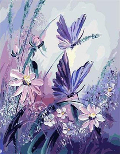 peinture par numéros | Fleurs et Papillons | animaux intermédiaire papillons | FiguredArt