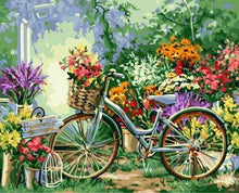 Charger l&#39;image dans la galerie, peinture par numéros | Fleurs et Vélos | fleurs intermédiaire paysages | FiguredArt