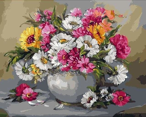 peinture par numéros | Fleurs perdant leurs Pétales | facile fleurs | FiguredArt