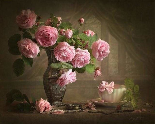 peinture par numéros | Fleurs rétro | fleurs intermédiaire | FiguredArt