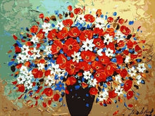 Charger l&#39;image dans la galerie, peinture par numéros | Fleurs tricolores | fleurs intermédiaire | FiguredArt