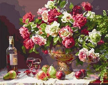 Charger l&#39;image dans la galerie, peinture par numéros | Fleurs Vin et Fruits | facile fleurs | FiguredArt