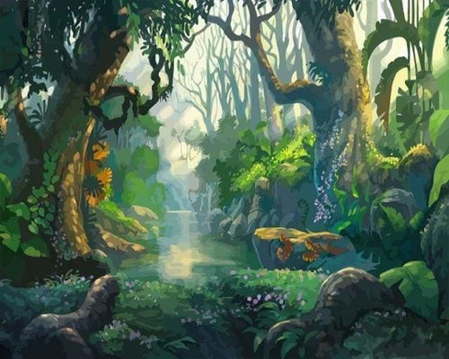 peinture par numéros | Forêt magique | intermédiaire paysages | FiguredArt