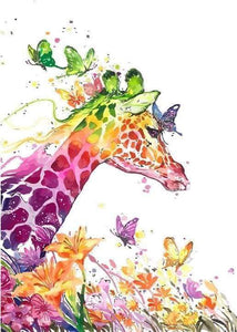 peinture par numéros | Girafe Colorée Moderne | animaux facile girafes | FiguredArt