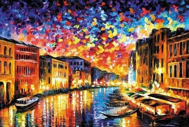 peinture par numéros | Grand Canal à Venise | complexe ville | FiguredArt