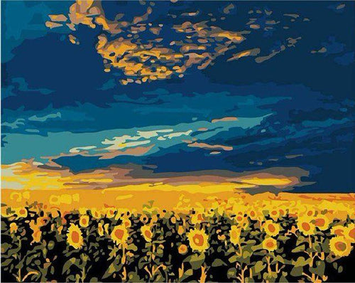 peinture par numéros | Grand champ de Tournesols | Facile, paysages | FiguredArt
