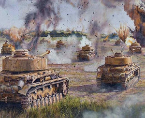 peinture par numéros | Guerre des tanks | Complexe, paysages | FiguredArt