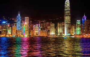 peinture par numéros | Hong Kong la Nuit | Complexe, ville | FiguredArt