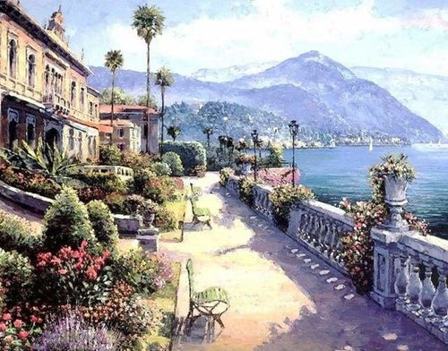 peinture par numéros | Joli Paysage côtier | complexe paysages ville | FiguredArt