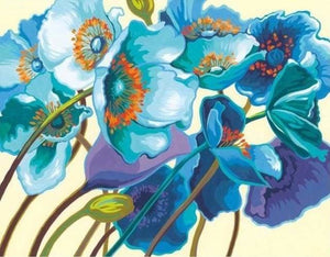 peinture par numéros | Jolies Fleurs bleues | facile fleurs | FiguredArt