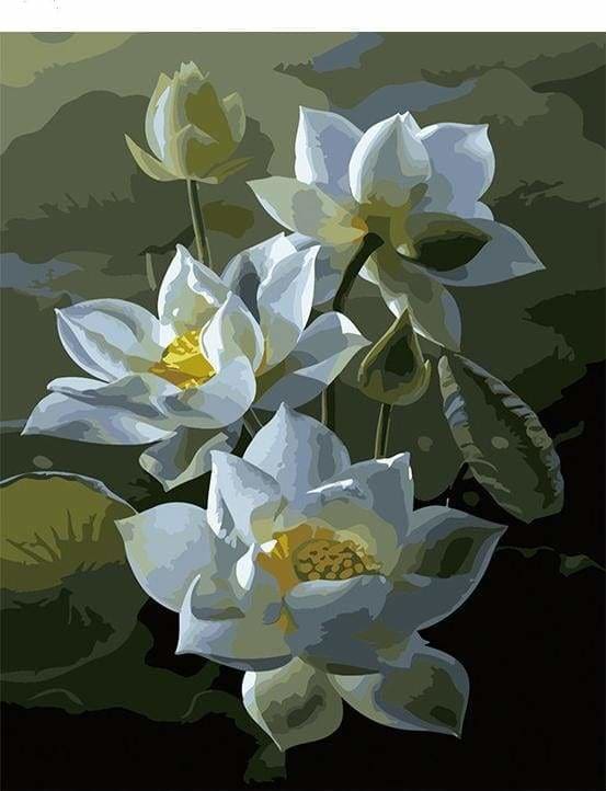 peinture par numéros | Jolies Fleurs de Lotus | facile fleurs | FiguredArt