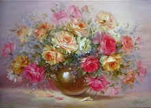 Charger l&#39;image dans la galerie, peinture par numéros | Jolies Fleurs romantiques | fleurs intermédiaire | FiguredArt