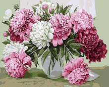 Charger l&#39;image dans la galerie, peinture par numéros | Jolies Pivoines épanouies | facile fleurs | FiguredArt