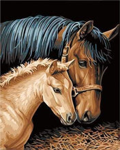 Charger l&#39;image dans la galerie, peinture par numéros | Jument et son Petit | animaux chevaux facile | FiguredArt