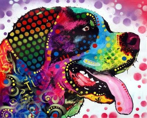 peinture par numéros | Labrador Pop Art | animaux chiens complexe Pop Art | FiguredArt