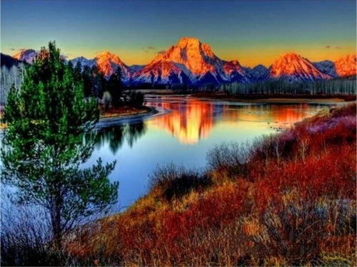 peinture par numéros | Lac et Montagne | complexe paysages | FiguredArt