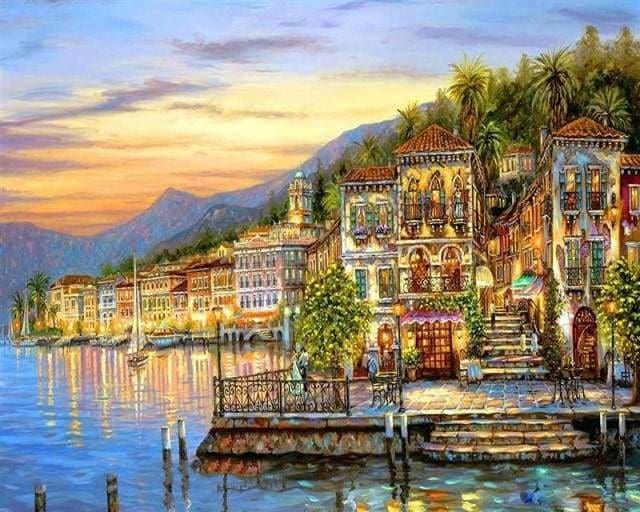 peinture par numéros | Lacs italiens | complexe paysages | FiguredArt