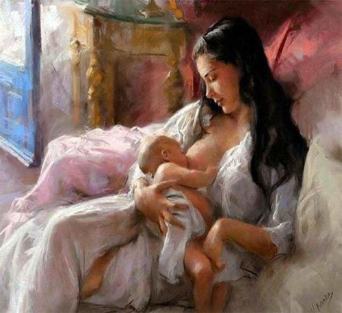peinture par numéros | lallaitement maternel | complexe romantique | FiguredArt