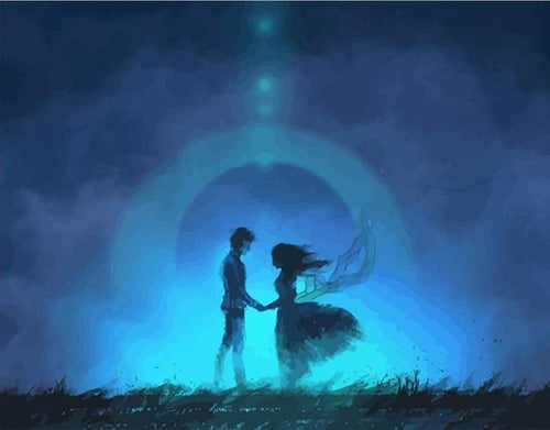 peinture par numéros | L’amour dans la pénombre | Facile, romantique | FiguredArt