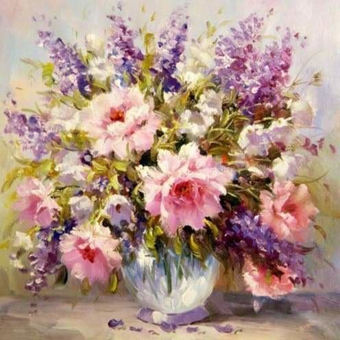 peinture par numéros | Lavande en pleine floraison | complexe fleurs | FiguredArt