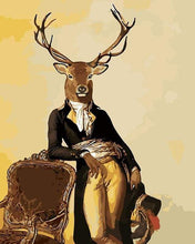Charger l&#39;image dans la galerie, peinture par numéros | Le Cerf Dandy | abstrait animaux facile nouveautés rennes et biches | FiguredArt