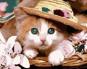 peinture par numéros | Le Chat au Chapeau | animaux chats facile | FiguredArt
