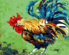 Charger l&#39;image dans la galerie, peinture par numéros | Le Coq | animaux, france, Intermédiaire, oiseaux | FiguredArt