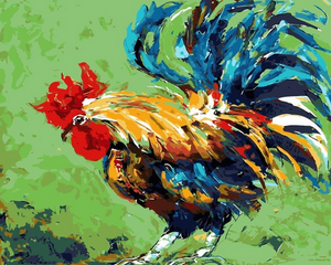 peinture par numéros | Le Coq | animaux, france, Intermédiaire, oiseaux | FiguredArt