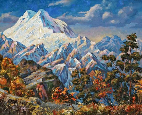 peinture par numéros | Le Mont est Blanc | Complexe, montagnes, paysages | FiguredArt