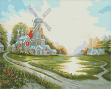 Charger l&#39;image dans la galerie, peinture par numéros | Le Moulin du Bonheur | facile paysages | FiguredArt