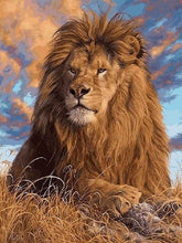 Charger l&#39;image dans la galerie, peinture par numéros | Le Repos du Lion | animaux complexe lions | FiguredArt