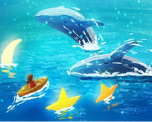 Charger l&#39;image dans la galerie, peinture par numéros | Le Saut des Baleines | animaux, baleines, Facile, poissons | FiguredArt