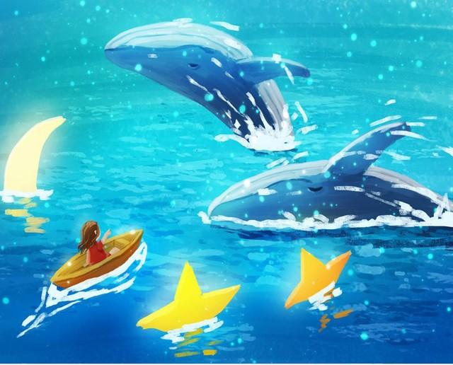 peinture par numéros | Le Saut des Baleines | animaux, baleines, Facile, poissons | FiguredArt