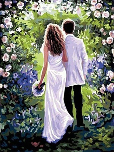 peinture par numéros | Les jeunes Mariés | intermédiaire romantique | FiguredArt