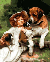 Charger l&#39;image dans la galerie, peinture par numéros | Les meilleurs Amis | animaux chiens intermédiaire | FiguredArt