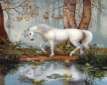 Charger l&#39;image dans la galerie, peinture par numéros | Licorne en Forêt | animaux facile licornes | FiguredArt