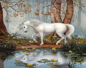 peinture par numéros | Licorne en Forêt | animaux facile licornes | FiguredArt