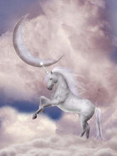 Charger l&#39;image dans la galerie, peinture par numéros | Licorne et Lune | animaux intermédiaire licornes | FiguredArt