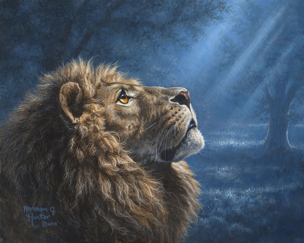 Peinture par numéros Lion dans la pénombre | Figured'Art intermédiaire animaux lions nouveautés